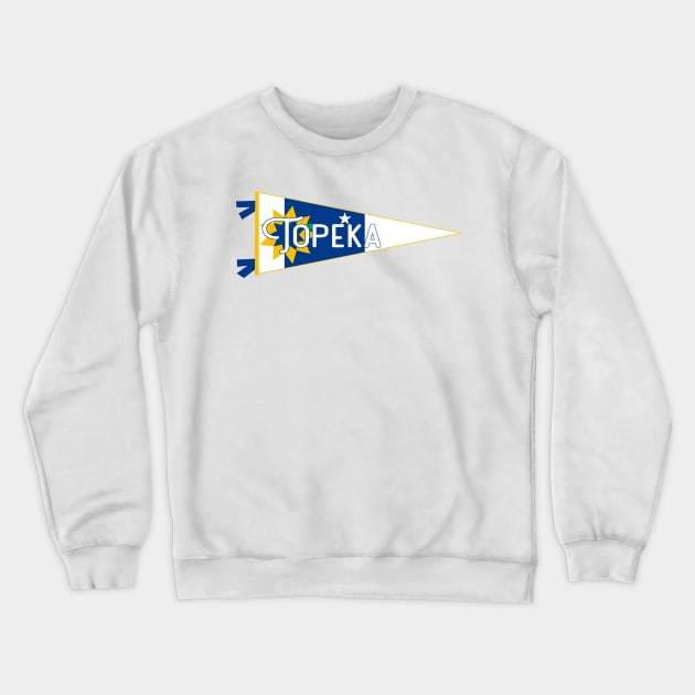 Topeka Flag Pennant Crewneck Sweatshirt by zsonn